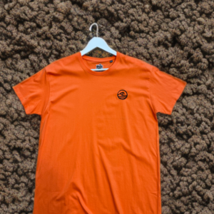 camiseta sunset orange bordada