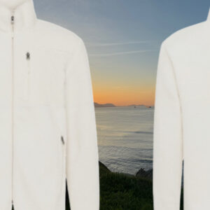 veste polaire blanche basque planet