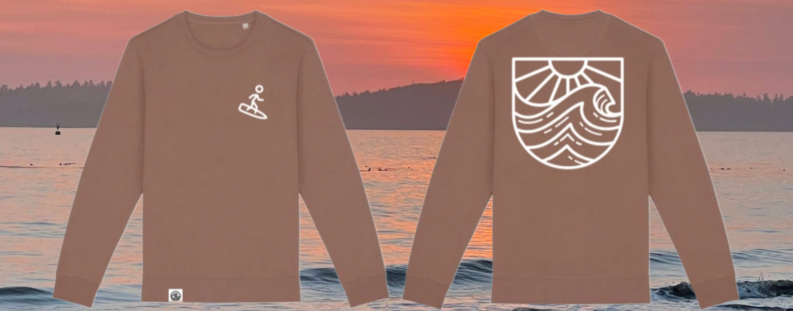 sudadera teja logo surfer